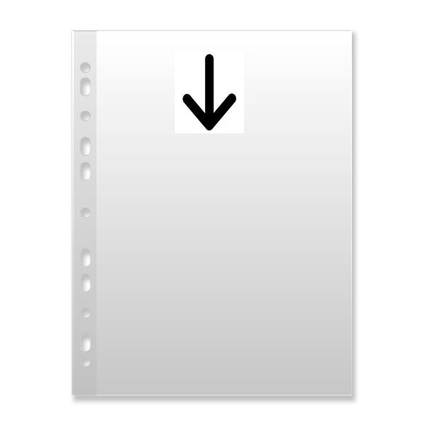 A4 glærir gatapokar, opnir að ofan.