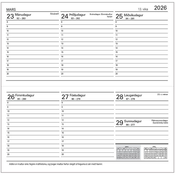 Dagbók 2026
