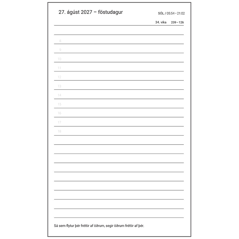 Dagbók 2027